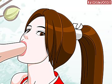 Blowjob Flash - Mai Shiranui anime porn blowjob